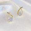 1 Pair Sweet Korean Style Flower Plating Alloy Earrings