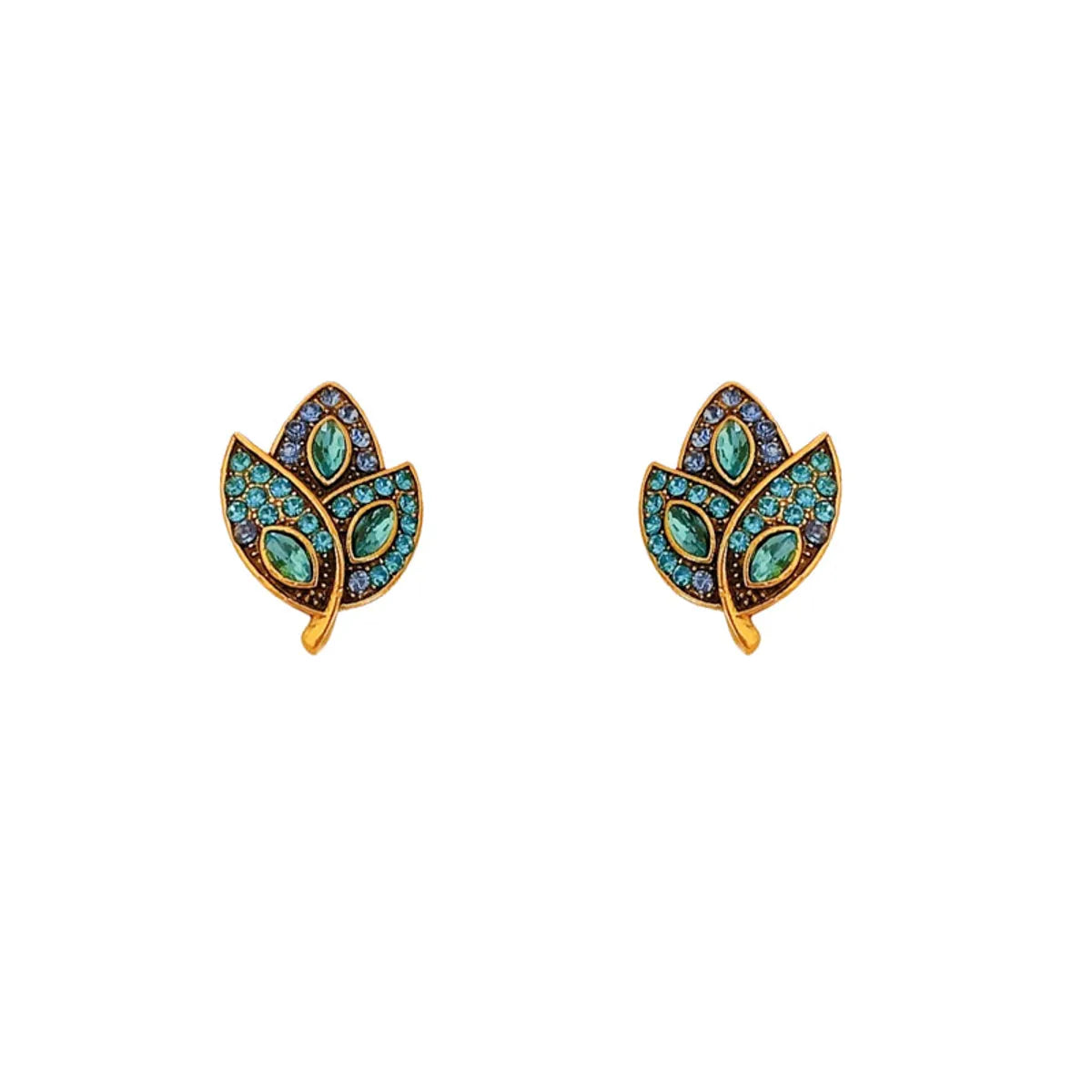 1 Pair Sweet Leaf Alloy Ear Studs