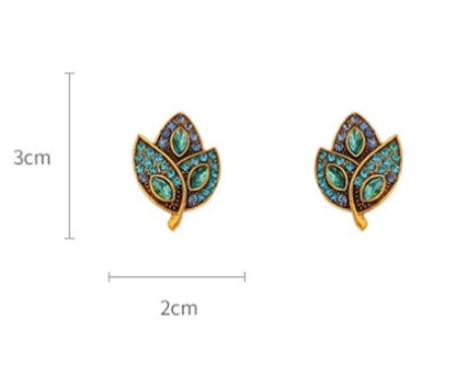 1 Pair Sweet Leaf Alloy Ear Studs