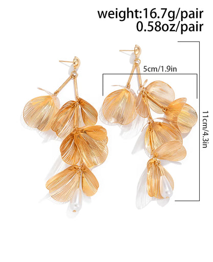 1 Pair Sweet Leaves Alloy Drop Earrings