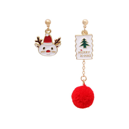 1 Pair Sweet Penguin Enamel Alloy Drop Earrings