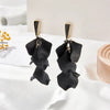 1 Pair Sweet Petal Arylic Stoving Varnish Women'S Drop Earrings