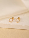 1 Pair Sweet Shiny Star Flower Bow Knot Plating Diamond Copper Zircon Gold Plated Ear Studs