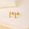 1 Pair Sweet Shiny Star Flower Bow Knot Plating Diamond Copper Zircon Gold Plated Ear Studs