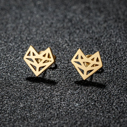 1 Pair Sweet Simple Style Artistic Animal Irregular Polishing Plating 304 Stainless Steel 18K Gold Plated Ear Studs