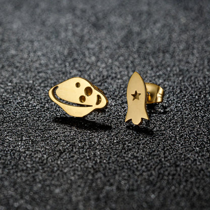 1 Pair Sweet Simple Style Artistic Animal Irregular Polishing Plating 304 Stainless Steel 18K Gold Plated Ear Studs