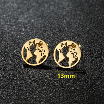 1 Pair Sweet Simple Style Artistic Animal Irregular Polishing Plating 304 Stainless Steel 18K Gold Plated Ear Studs