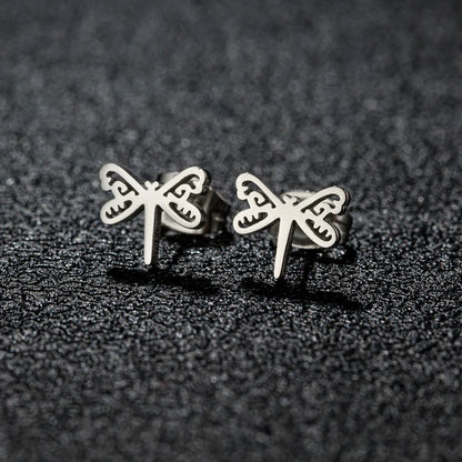 1 Pair Sweet Simple Style Artistic Animal Irregular Polishing Plating 304 Stainless Steel 18K Gold Plated Ear Studs