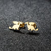 1 Pair Sweet Simple Style Artistic Heart Shape Butterfly Polishing 304 Stainless Steel 18K Gold Plated Ear Studs