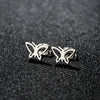 1 Pair Sweet Simple Style Artistic Heart Shape Butterfly Polishing 304 Stainless Steel 18K Gold Plated Ear Studs
