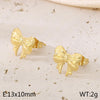 1 Pair Sweet Simple Style Bow Knot 304 Stainless Steel 18K Gold Plated Ear Studs