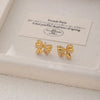 1 Pair Sweet Simple Style Bow Knot Inlay Sterling Silver Zircon Ear Studs