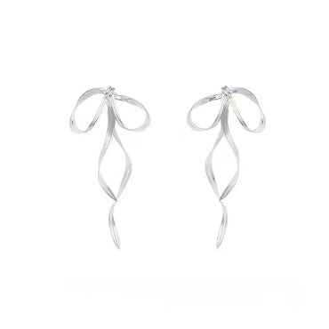 1 Pair Sweet Simple Style Bow Knot Plating Alloy Ear Studs