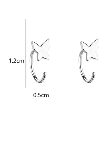 1 Pair Sweet Simple Style Butterfly Alloy Ear Cuffs