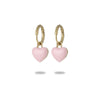 1 Pair Sweet Simple Style C Shape Heart Shape Enamel Plating Inlay 304 Stainless Steel Zircon Drop Earrings Ear Studs