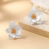 1 Pair Sweet Simple Style Flower Alloy Ear Studs