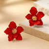 1 Pair Sweet Simple Style Flower Alloy Ear Studs