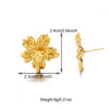 1 Pair Sweet Simple Style Flower Inlay 304 Stainless Steel Zircon 18K Gold Plated Ear Studs