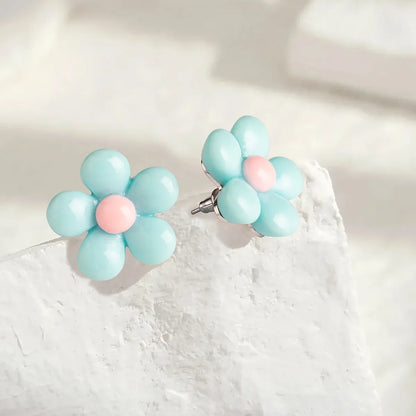 1 Pair Sweet Simple Style Flower Resin Ear Studs