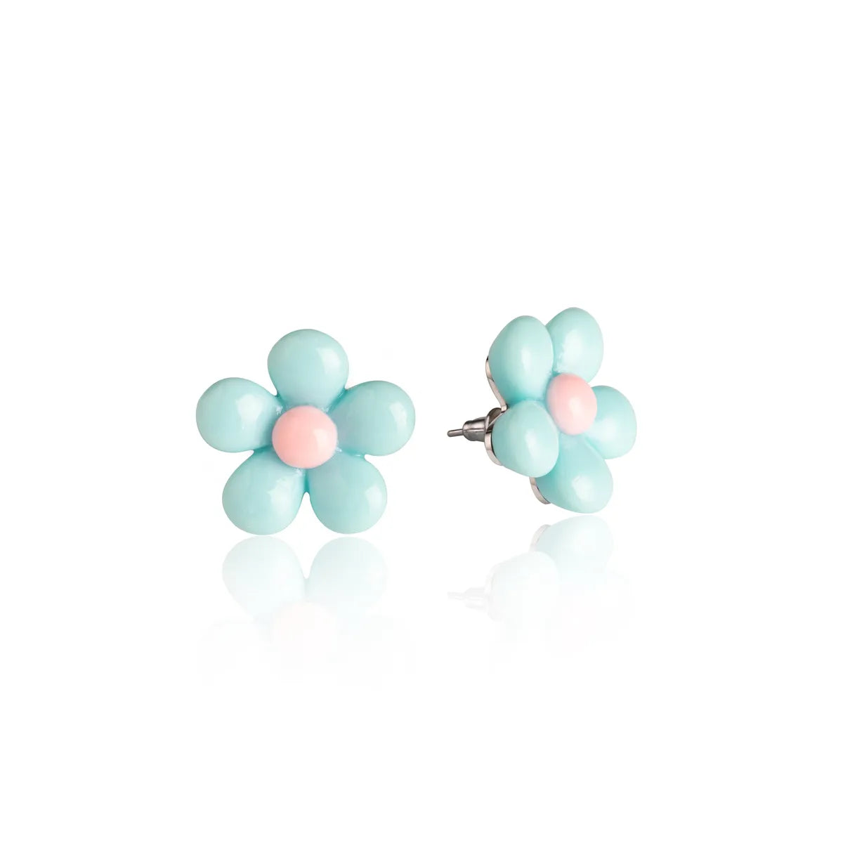 1 Pair Sweet Simple Style Flower Resin Ear Studs