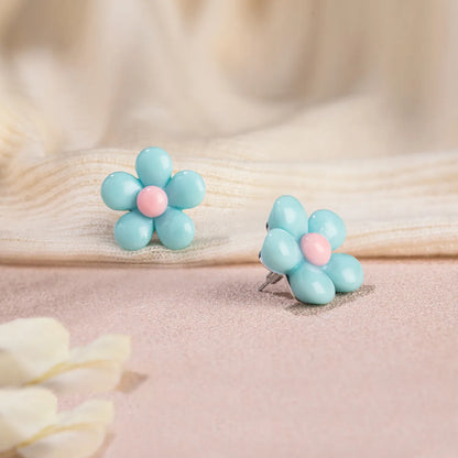 1 Pair Sweet Simple Style Flower Resin Ear Studs