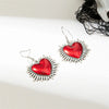 1 Pair Sweet Simple Style Heart Shape Alloy Plastic Drop Earrings