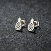 1 Pair Sweet Simple Style Pineapple Snowflake Polishing 304 Stainless Steel 18K Gold Plated Ear Studs