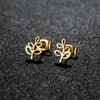 1 Pair Sweet Simple Style Pineapple Snowflake Polishing 304 Stainless Steel 18K Gold Plated Ear Studs
