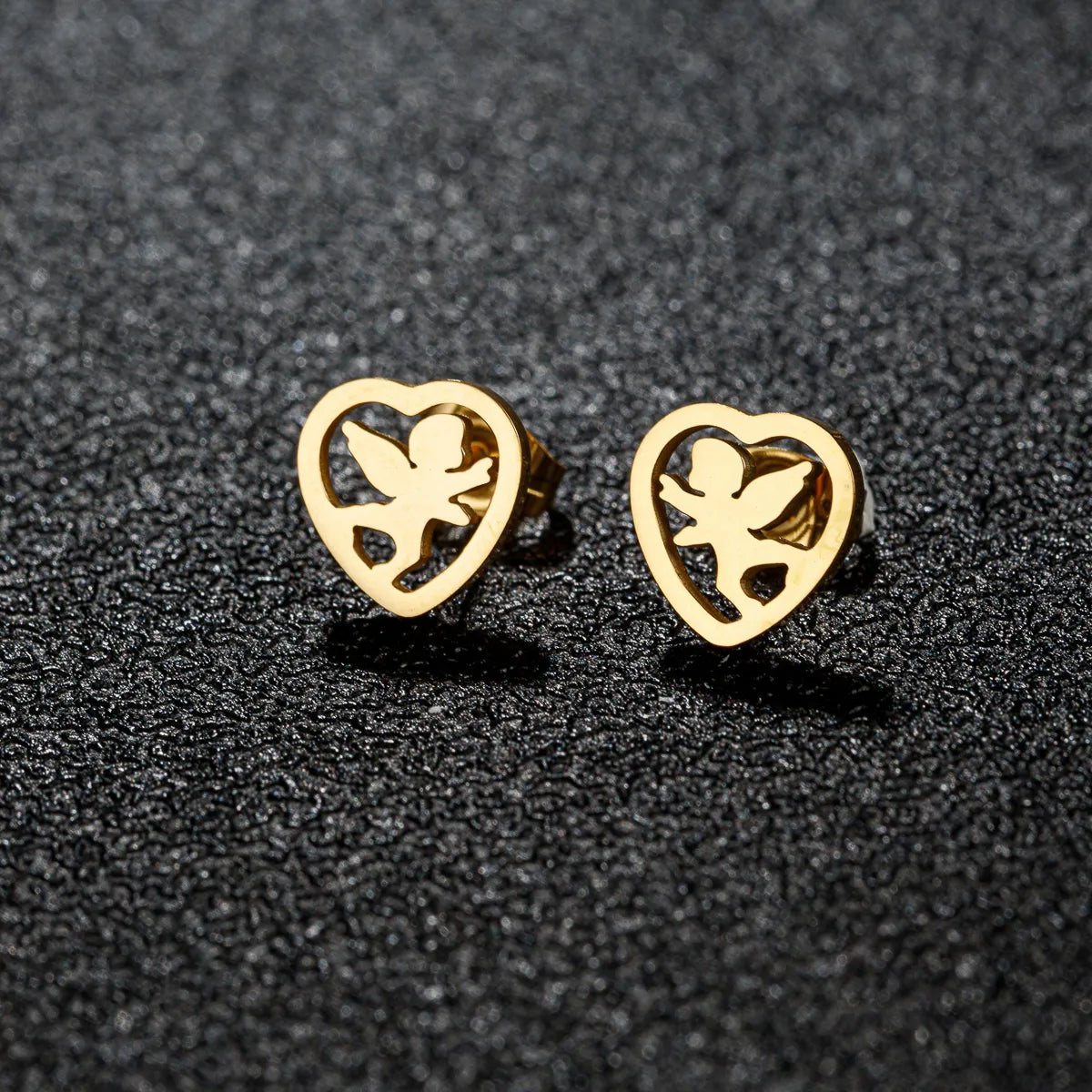 1 Pair Sweet Simple Style Pineapple Snowflake Polishing 304 Stainless Steel 18K Gold Plated Ear Studs