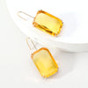 1 Pair Sweet Simple Style Rectangle Inlay Alloy Glass Ear Hook