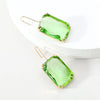 1 Pair Sweet Simple Style Rectangle Inlay Alloy Glass Ear Hook