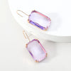 1 Pair Sweet Simple Style Rectangle Inlay Alloy Glass Ear Hook