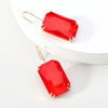 1 Pair Sweet Simple Style Rectangle Inlay Alloy Glass Ear Hook