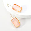 1 Pair Sweet Simple Style Rectangle Inlay Alloy Glass Ear Hook