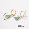 1 Pair Sweet Simple Style Round Water Droplets Plating Inlay Copper Glass K Gold Plated Drop Earrings