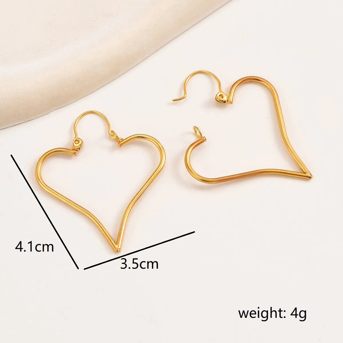 1 Pair Sweet Simple Style Solid Color Twist 201 Stainless Steel 18K Gold Plated Earrings