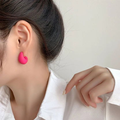 1 Pair Sweet Simple Style Water Droplets Plastic Resin Ear Studs