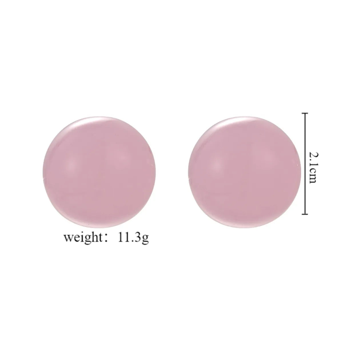 1 Pair Sweet Solid Color Resin Ear Studs