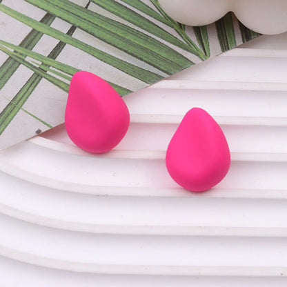 1 Pair Sweet Solid Color Spray Paint Arylic Ear Studs