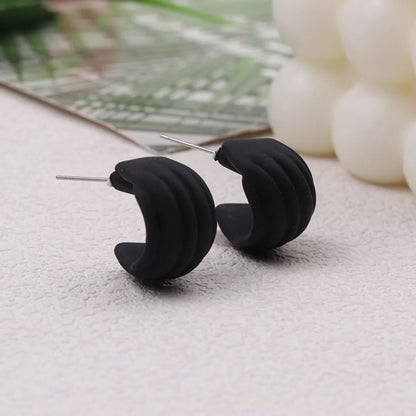 1 Pair Sweet Solid Color Spray Paint Arylic Ear Studs