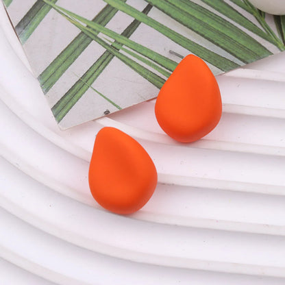 1 Pair Sweet Solid Color Spray Paint Arylic Ear Studs