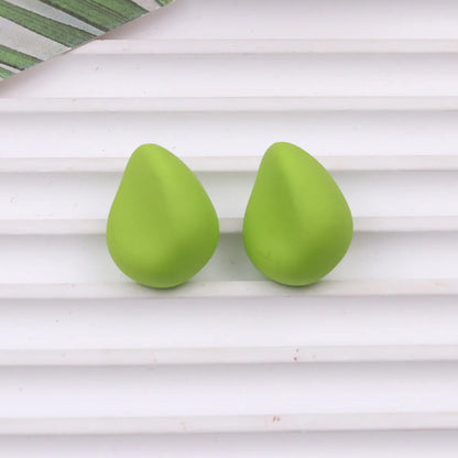 1 Pair Sweet Solid Color Spray Paint Arylic Ear Studs