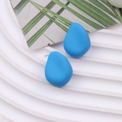 1 Pair Sweet Solid Color Spray Paint Arylic Ear Studs