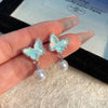 1 Pair Sweet Star Inlay Alloy Zircon Drop Earrings