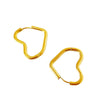 1 Pair Sweet Streetwear Heart Shape Plating Titanium Steel Hoop Earrings