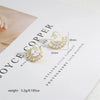 1 Pair Sweet Sun Flower Plating Inlay Copper Zircon K Gold Plated Drop Earrings Ear Studs