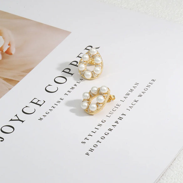 1 Pair Sweet Sun Flower Plating Inlay Copper Zircon K Gold Plated Drop Earrings Ear Studs