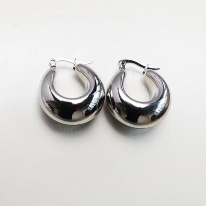 1 Pair Sweet U Shape Plating Stainless Steel Earrings