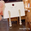 1 Pair Sweet Water Droplets Tassel Inlay Alloy Rhinestones Drop Earrings