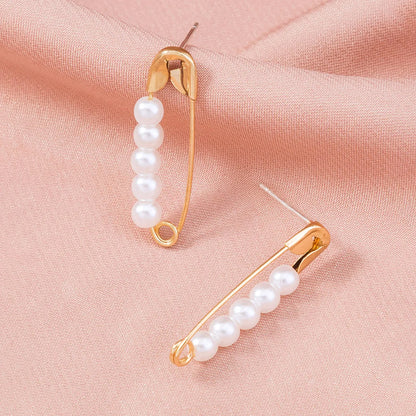 1 Pair Vacation Beach C Shape Pin Beaded Soft Clay Ear Studs